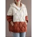 Grey zippered Pockets Duck Down Coat Winter Down Jacket